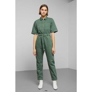 Weekday patrol military green denim boiler one piece utility jumpsuit size 38/ 6